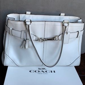 Coach WHITE Leather Bag